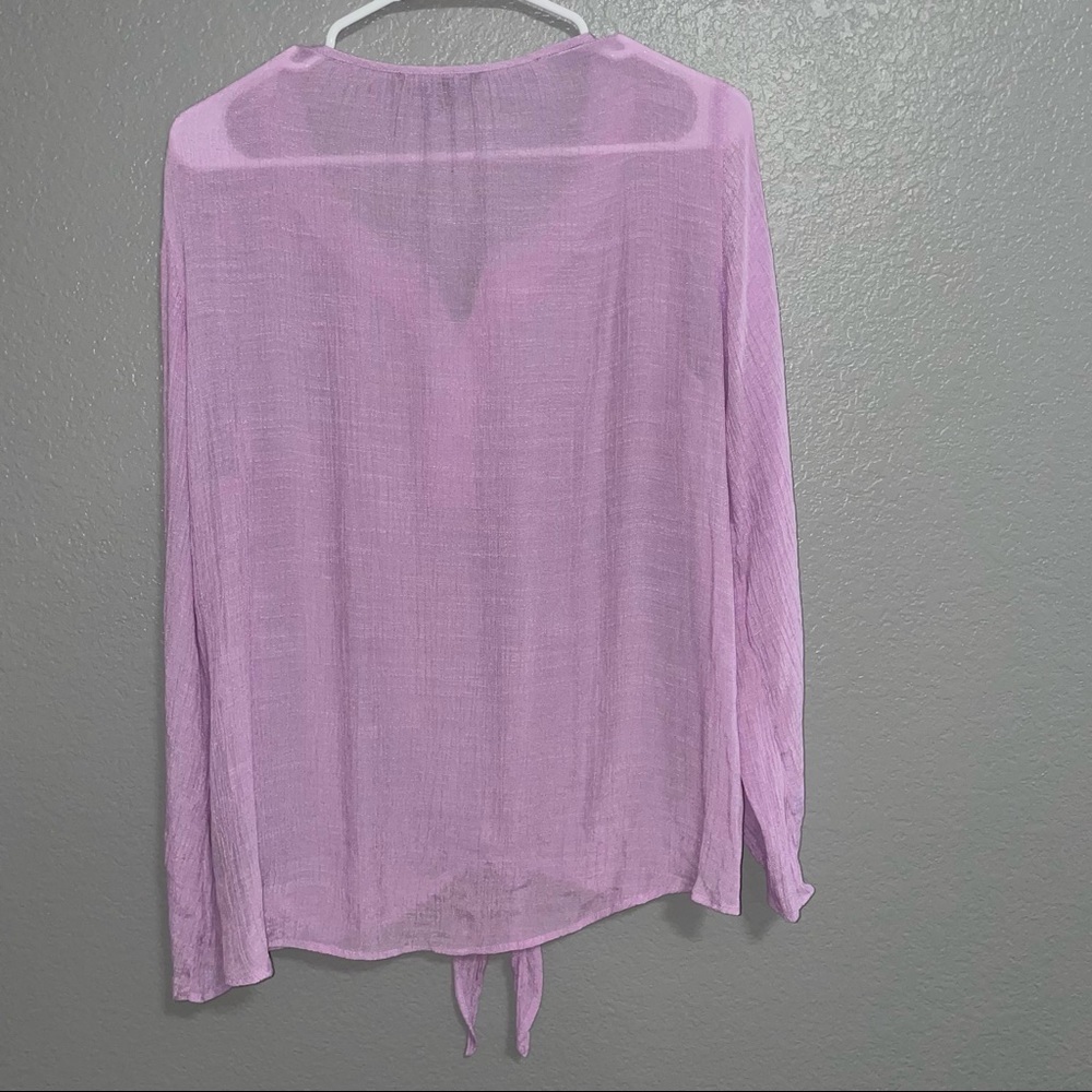 Zac & Rachel Purple Lace Blouse Medium
